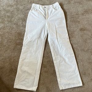 White straight leg pants never worn before